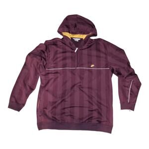 Vintage Nike 1/4 Zip Maroon and Gold XXL Men’s Hoodie